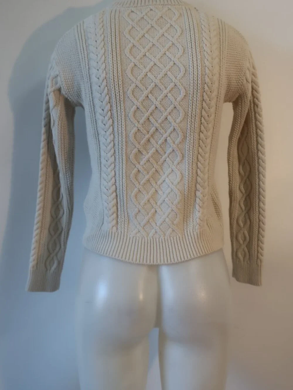 NWT Womens J. Crew Ivory Cableknit Sweater XXS